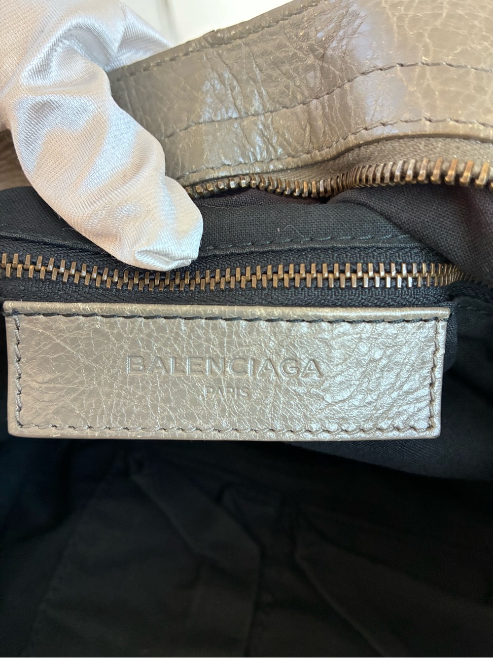 Balenciaga Motocross City Gray Leather Top Handle Satchel Bag - Picture 10 of 10